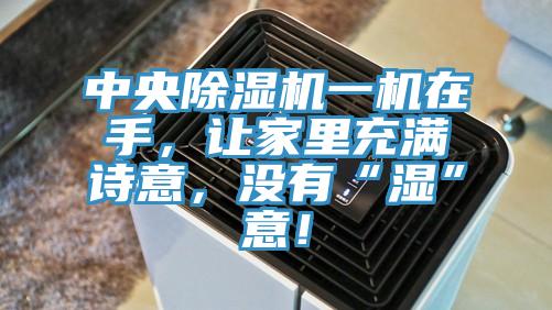 中央除濕機一機在手，讓家里充滿詩意，沒有“濕”意！