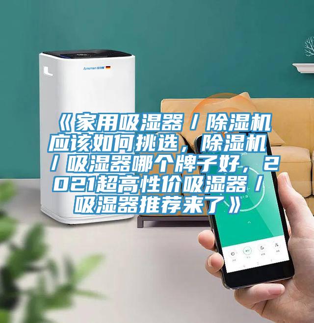 《家用吸濕器／除濕機應該如何挑選，除濕機／吸濕器哪個牌子好，2021超高性價吸濕器／吸濕器推薦來了》