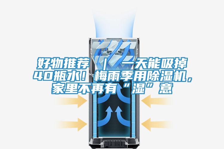 好物推薦 ｜ 一天能吸掉40瓶水！梅雨季用除濕機，家里不再有“濕”意