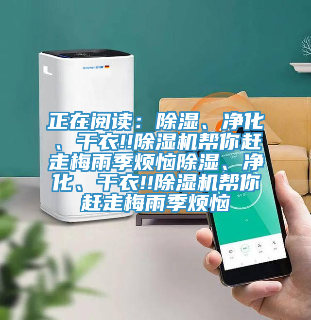 正在閱讀：除濕、凈化、干衣!!除濕機幫你趕走梅雨季煩惱除濕、凈化、干衣!!除濕機幫你趕走梅雨季煩惱