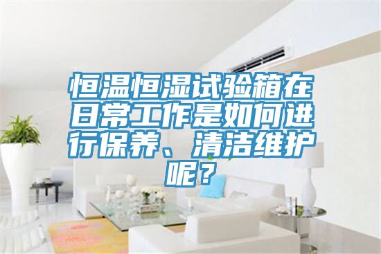 恒溫恒濕試驗箱在日常工作是如何進行保養(yǎng)、清潔維護呢？