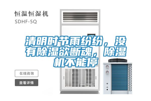 清明時節雨紛紛，沒有除濕欲斷魂，除濕機不能停