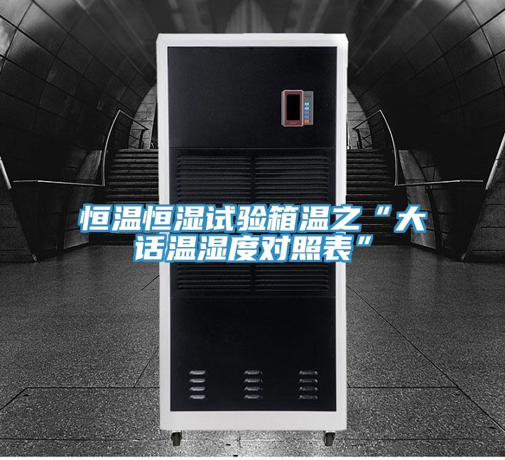 恒溫恒濕試驗(yàn)箱溫之“大話溫濕度對(duì)照表”