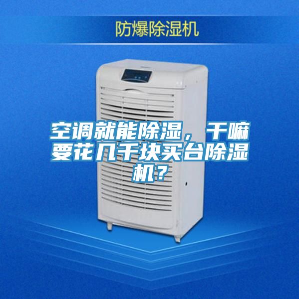 空調(diào)就能除濕，干嘛要花幾千塊買臺除濕機？