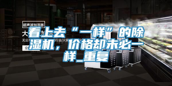 看上去“一樣”的除濕機，價格卻未必一樣_重復