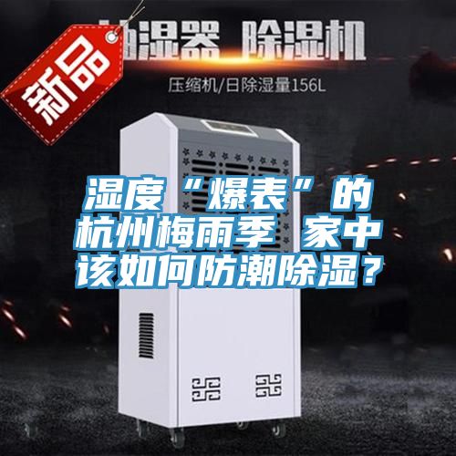 濕度“爆表”的杭州梅雨季 家中該如何防潮除濕？