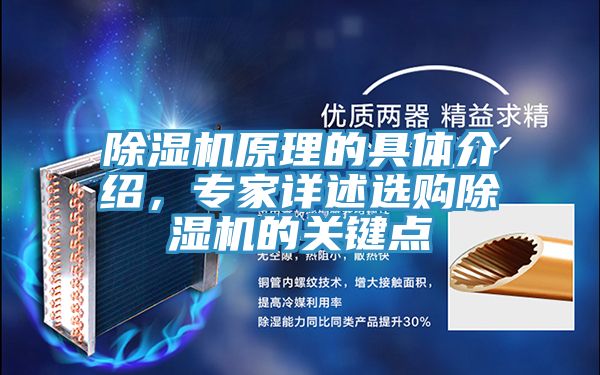 除濕機原理的具體介紹，專家詳述選購除濕機的關鍵點