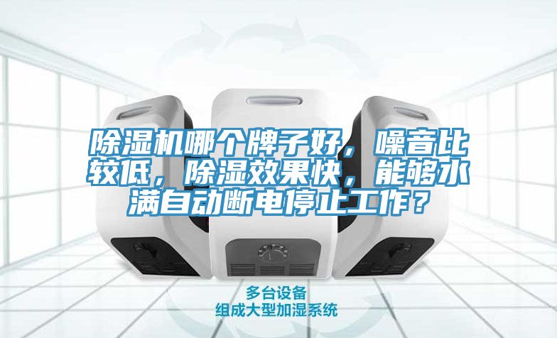 除濕機(jī)哪個(gè)牌子好，噪音比較低，除濕效果快，能夠水滿自動(dòng)斷電停止工作？